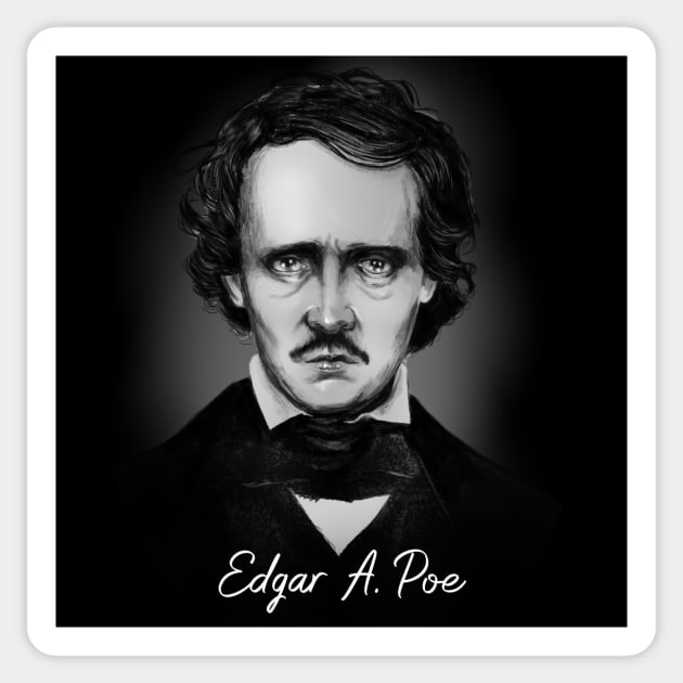 Edgar A. Poe Sticker by tenebrae